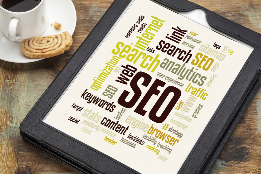 SEO image on a tablet.