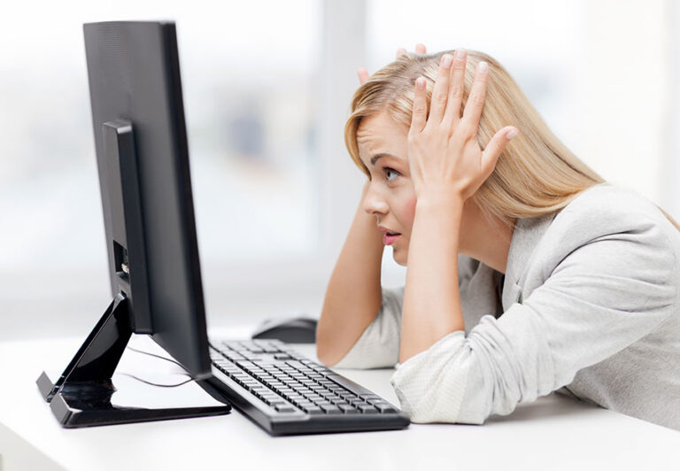 person working on computer